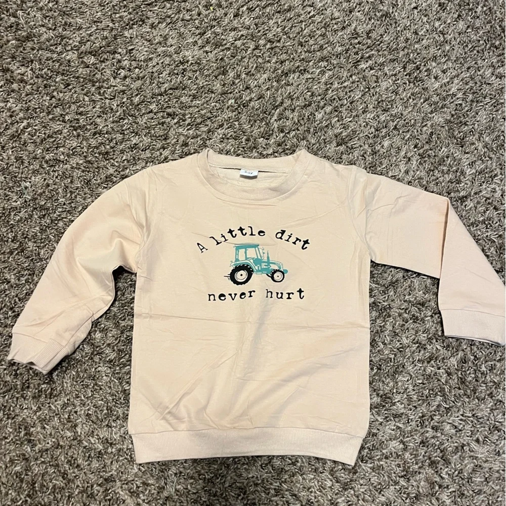 💛 NEW Toddler Tractor Sweat Set
